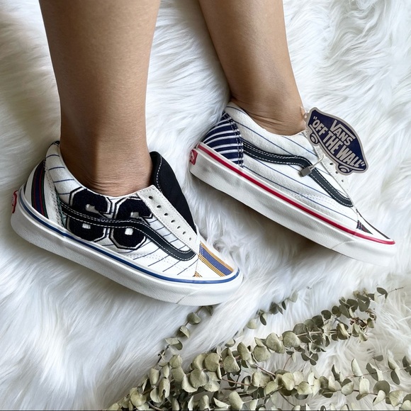 Vans Old Skool 36 DX Anaheim Factory Patchwork League True White - Picture 2 of 16